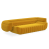 Buy Velvet Upholstered Sofa - 3/4 seats - Lumun Yellow 60640 at MyFaktory
