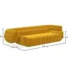 Buy Velvet Upholstered Sofa - 3/4 seats - Lumun Yellow 60640 - in the EU