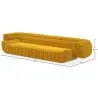 Buy Velvet Upholstered Sofa - 4/5 seats - Lumun Yellow 60641 - in the EU