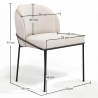 Buy Dining Chair - Upholstered in Bouclé Fabric - Duma White 60645 at MyFaktory