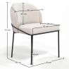 Buy Dining Chair - Upholstered in Bouclé Fabric - Duma White 60645 - prices