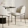 Buy Dining Chair - Upholstered in Bouclé Fabric - Duma White 60645 home delivery