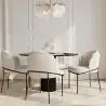Buy Dining Chair - Upholstered in Bouclé Fabric - Duma White 60645 - prices