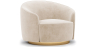 Buy Curved Design Armchair - Upholstered in Velvet - Treya White 60647 at MyFaktory