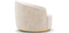 Buy Curved Design Armchair - Upholstered in Velvet - Treya White 60647 in the Europe