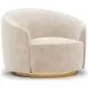 Buy Curved Design Armchair - Upholstered in Velvet - Treya White 60647 at MyFaktory