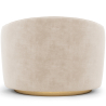 Buy Curved Design Armchair - Upholstered in Velvet - Treya Beige 60647 in the Europe