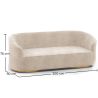 Buy 3/4-Seater Velvet Upholstered Sofa - Treya White 60648 - in the EU