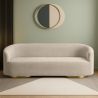 Buy 3/4-Seater Velvet Upholstered Sofa - Treya White 60648 - prices
