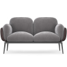 Buy 2-Seater Sofa - Upholstered in Velvet - Greda Dark grey 60651 - in the EU