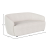 Buy Curved Sofa - 2 Seater - Boucle Fabric - Curva White 60629 in the Europe