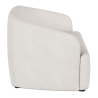 Buy Curved Sofa - 2 Seater - Boucle Fabric - Curva White 60629 with a guarantee