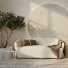Buy Curved Sofa - 2 Seater - Boucle Fabric - Curva White 60629 - in the EU