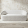 Buy Curved Sofa - 2 Seater - Boucle Fabric - Curva White 60629 - prices