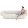 Buy Bouclé Fabric Upholstered Sofa - 3/4 Seats - Lumun White 60655 at MyFaktory