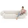 Buy Bouclé Fabric Upholstered Sofa - 3/4 Seats - Lumun White 60655 at MyFaktory