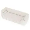 Buy Bouclé Fabric Upholstered Sofa - 3/4 Seats - Lumun White 60655 home delivery