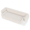 Buy Bouclé Fabric Upholstered Sofa - 3/4 Seats - Lumun White 60655 in the Europe