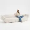 Buy Bouclé Fabric Upholstered Sofa - 4/5 Seats - Lumun White 60656 at MyFaktory
