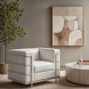 Buy Design Armchair - Upholstered in Vegan Leather - Bour Black 60657 - prices