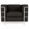 Buy Design Armchair - Upholstered in Vegan Leather - Bour Black 60657 - in the EU