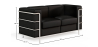 Buy 2-Seater Sofa - Upholstered in Vegan Leather - Bour Black 60658 - prices