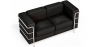 Buy 2-Seater Sofa - Upholstered in Vegan Leather - Bour Black 60658 in the Europe