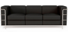 Buy 3-Seater Sofa - Upholstered in Vegan Leather - Bour Black 60659 - prices