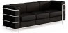 Buy 3-Seater Sofa - Upholstered in Vegan Leather - Bour Black 60659 in the Europe