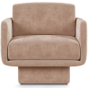 Buy Velvet Upholstered Armchair - Ren Cream 60698 - in the EU