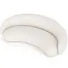 Buy Curved Bouclé Fabric Sofa - 3/4 Seats - Nathan White 60690 home delivery