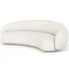 Buy Curved Bouclé Fabric Sofa - 3/4 Seats - Nathan White 60690 in the Europe