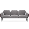 Buy 3-Seater Sofa - Upholstered in Velvet - Greda Dark grey 60652 - prices