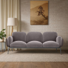 Buy 3-Seater Sofa - Upholstered in Velvet - Greda Dark grey 60652 in the Europe