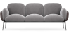 Buy 3-Seater Sofa - Upholstered in Velvet - Greda Dark grey 60652 - in the EU