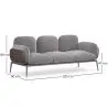 Buy 3-Seater Sofa - Upholstered in Velvet - Greda Dark grey 60652 - in the EU
