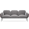 Buy 3-Seater Sofa - Upholstered in Velvet - Greda Light grey 60652 - in the EU