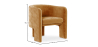 Buy Velvet Upholstered Armchair - Connor Mustard 60700 - prices