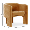 Buy Velvet Upholstered Armchair - Connor Mustard 60700 home delivery