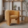 Buy Velvet Upholstered Armchair - Connor Mustard 60700 - prices