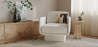 Buy Bouclé Upholstered Armchair - Chair - Ren White 61000 in the Europe