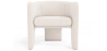 Buy Design Armchair - Bouclé Fabric Upholstered Armchair - Devon White 60701 - in the EU