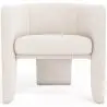 Buy Design Armchair - Bouclé Fabric Upholstered Armchair - Devon White 60701 - in the EU