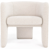 Buy Design Armchair - Bouclé Fabric Upholstered Armchair - Devon White 60701 - in the EU