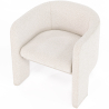 Buy Design Armchair - Bouclé Fabric Upholstered Armchair - Devon White 60701 in the Europe