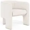Buy Design Armchair - Bouclé Fabric Upholstered Armchair - Devon White 60701 in the Europe