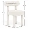 Buy Dining Chair - Upholstered in Bouclé Fabric - Reece White 60709 - prices