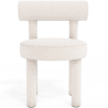 Buy Dining Chair - Upholstered in Bouclé Fabric - Reece White 60709 - in the EU