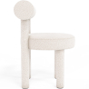 Buy Dining Chair - Upholstered in Bouclé Fabric - Reece White 60709 in the Europe