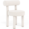 Buy Dining Chair - Upholstered in Bouclé Fabric - Reece White 60709 - prices